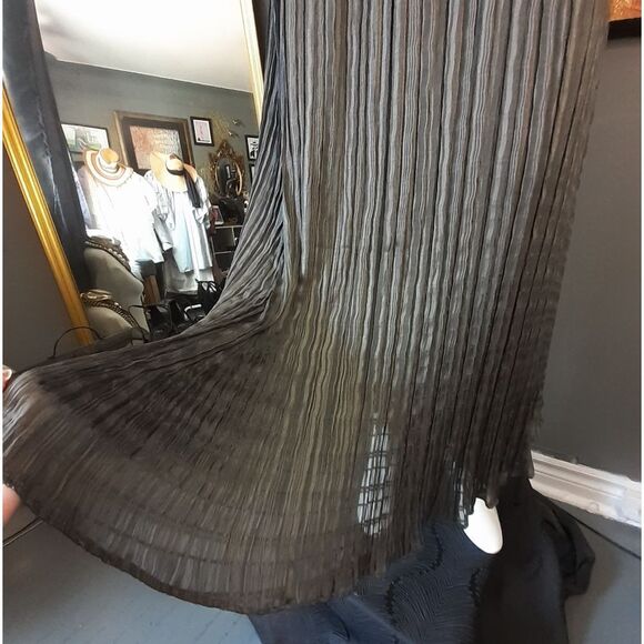 Zara Nwt Limited Edition Grey Pleated Maxi Skirt - Picture 8 of 14